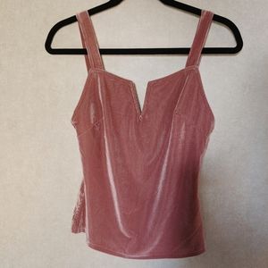 Rib-Knit Velvet Tank Top